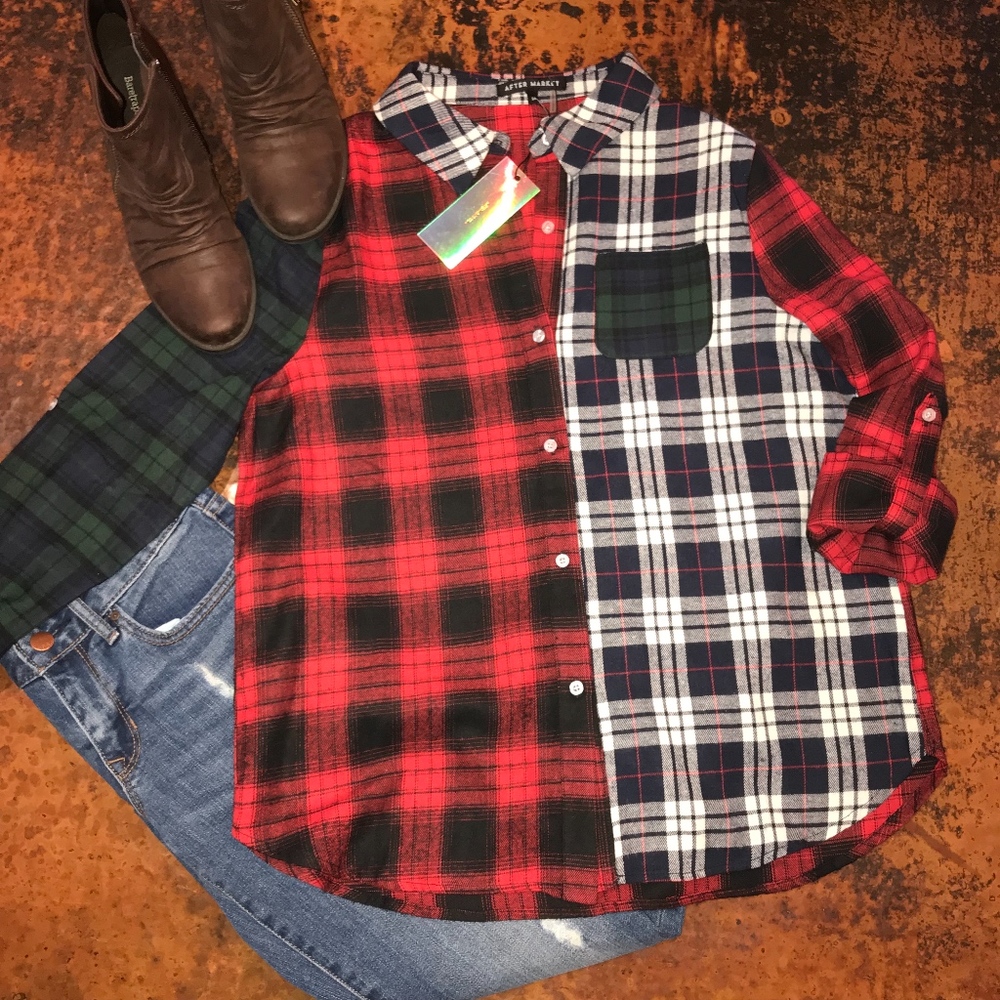 *Host Pick* NWT After Market Plaid Button Shirt - Picture 2 of 7